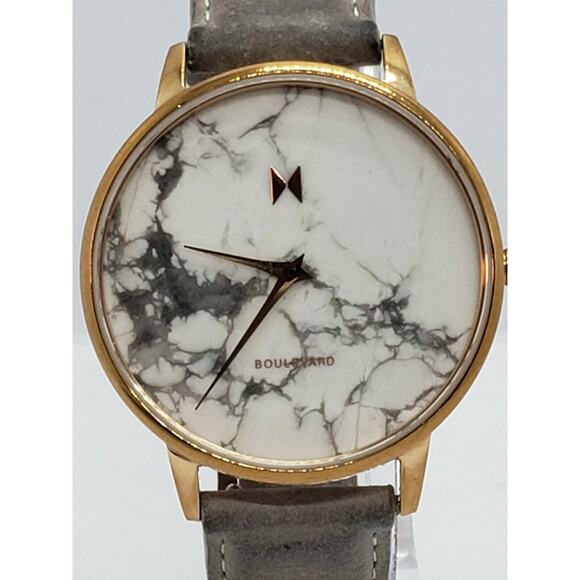 MVMT Beverly Marble Watch Rose Gold Band